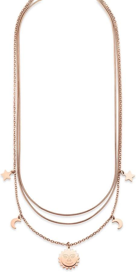 Bruno Banani Ketting met hanger Sieraad cadeau halsketting zon maan sterren layering look - Foto 2