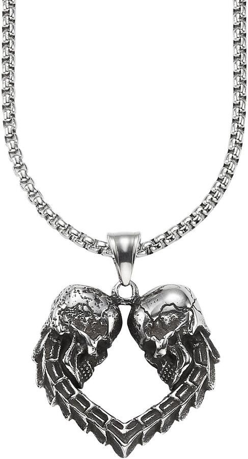 Bruno Banani Ketting met hanger Sieraad Geschenk Venezia Gotisch Hart Doodshoofd B4117N 20 00 55