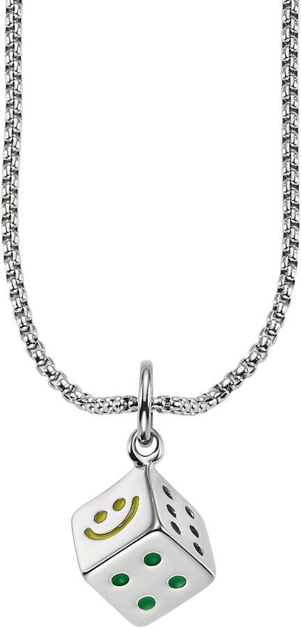 Bruno Banani Ketting met hanger Sieraad Geschenk Venezia Lucky Cube Dobbelsteen B0244N 20 00 55