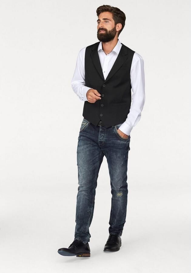 Bruno Banani Korte bodywarmer met een fijne structuur - Foto 7