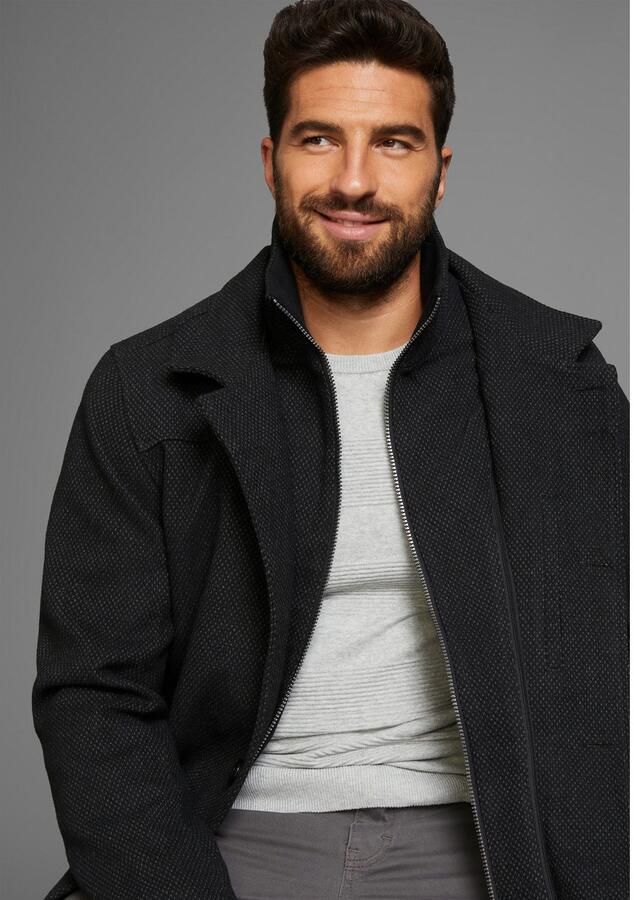 Bruno Banani Lang jack van polyester casual stijl met 6 zakken