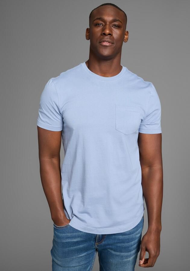 Bruno Banani Lang shirt met een afgeronde zoom - Foto 5