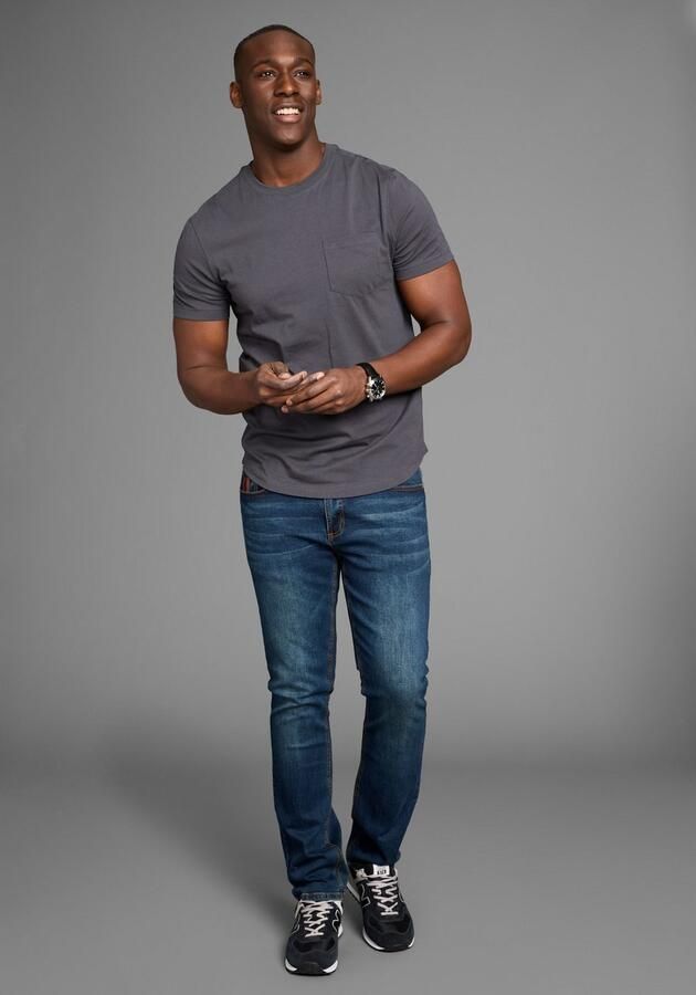 Bruno Banani Lang shirt met een afgeronde zoom - Foto 4