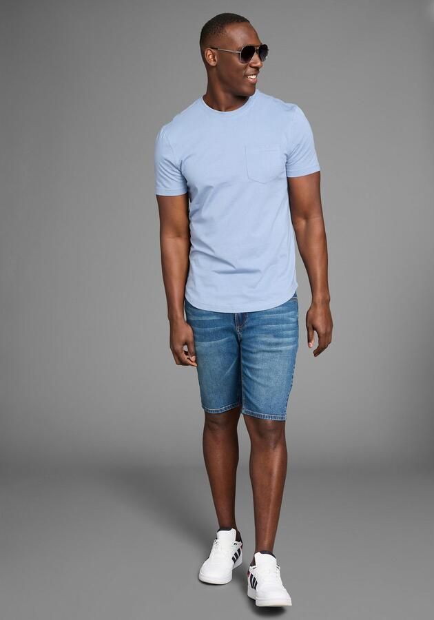 Bruno Banani Lang shirt met een afgeronde zoom - Foto 3