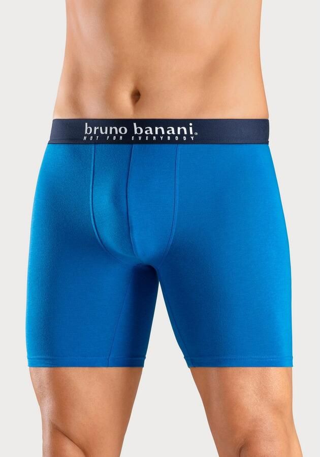 Bruno Banani Lange boxershort met palmprint en effen van katoenmix (4 stuks Set van 4) - Foto 2