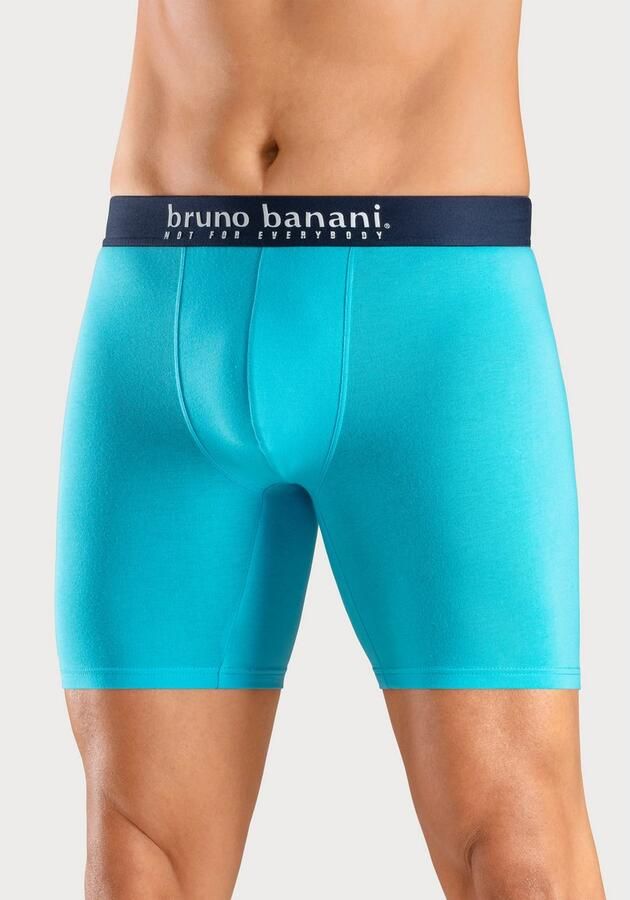 Bruno Banani Lange boxershort met palmprint en effen van katoenmix (4 stuks Set van 4) - Foto 3