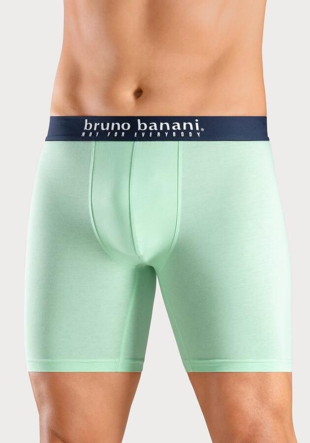 Bruno Banani Lange boxershort met palmprint en effen van katoenmix (4 stuks Set van 4) - Foto 3