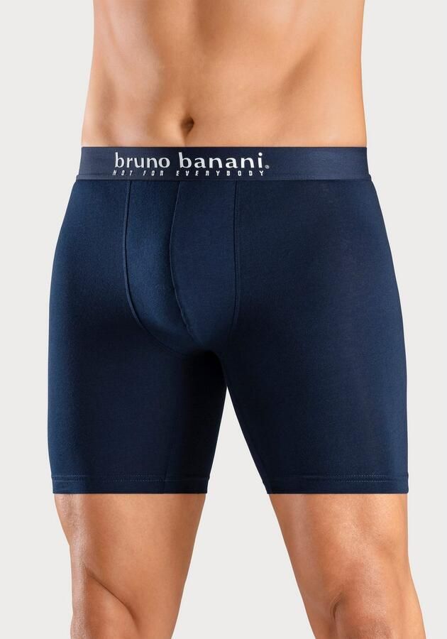 Bruno Banani Lange boxershort met palmprint en effen van katoenmix (4 stuks Set van 4) - Foto 4