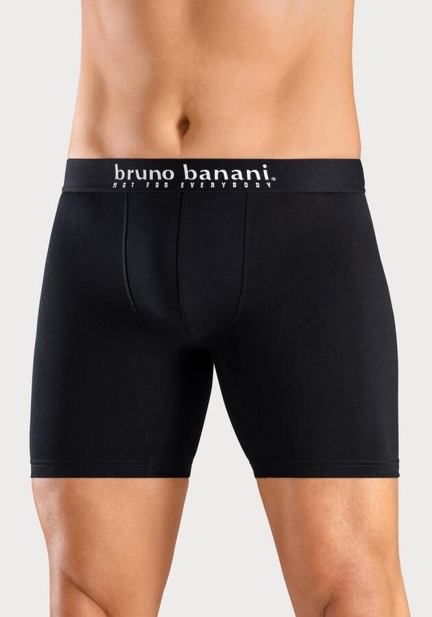Bruno Banani Lange boxershort met palmprint en effen van katoenmix (4 stuks Set van 4) - Foto 4