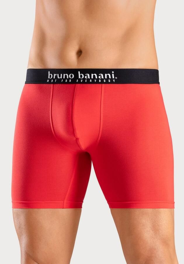 Bruno Banani Lange boxershort met palmprint en effen van katoenmix (4 stuks Set van 4) - Foto 5