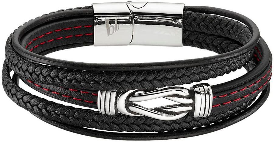 Bruno Banani Leren armband Sieraad cadeau armband knoop B4101B 20 00 21 5