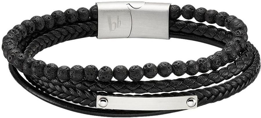 Bruno Banani Leren armband Sieraad cadeau armband plaat B4095B 20 00 20