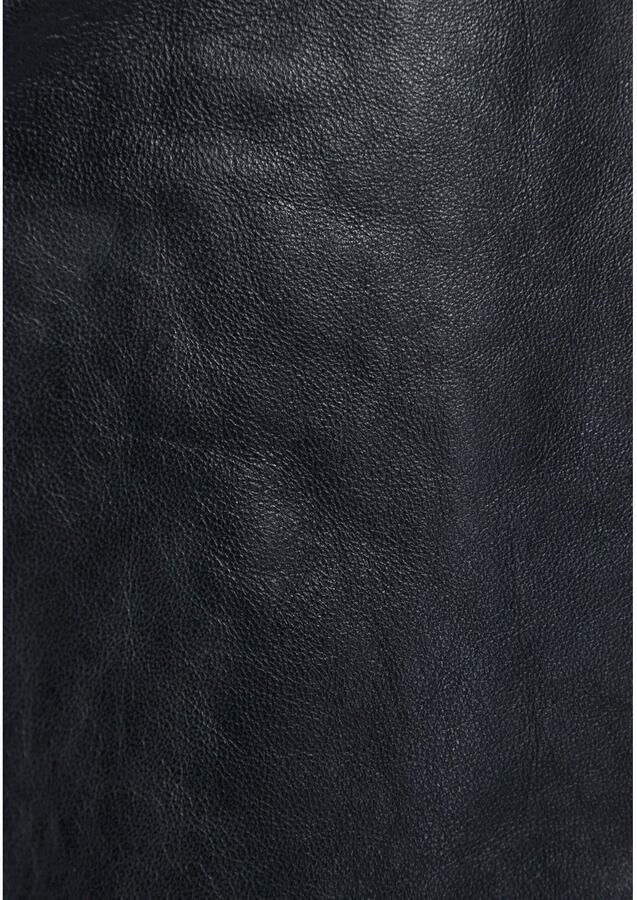 Bruno Banani Leren jack van lamsnappa leer getailleerde snit met afneembare capuchon