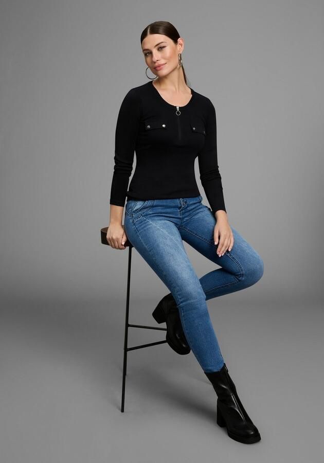 Bruno Banani Longsleeve met rits in de hals nieuwe collectie - Foto 4