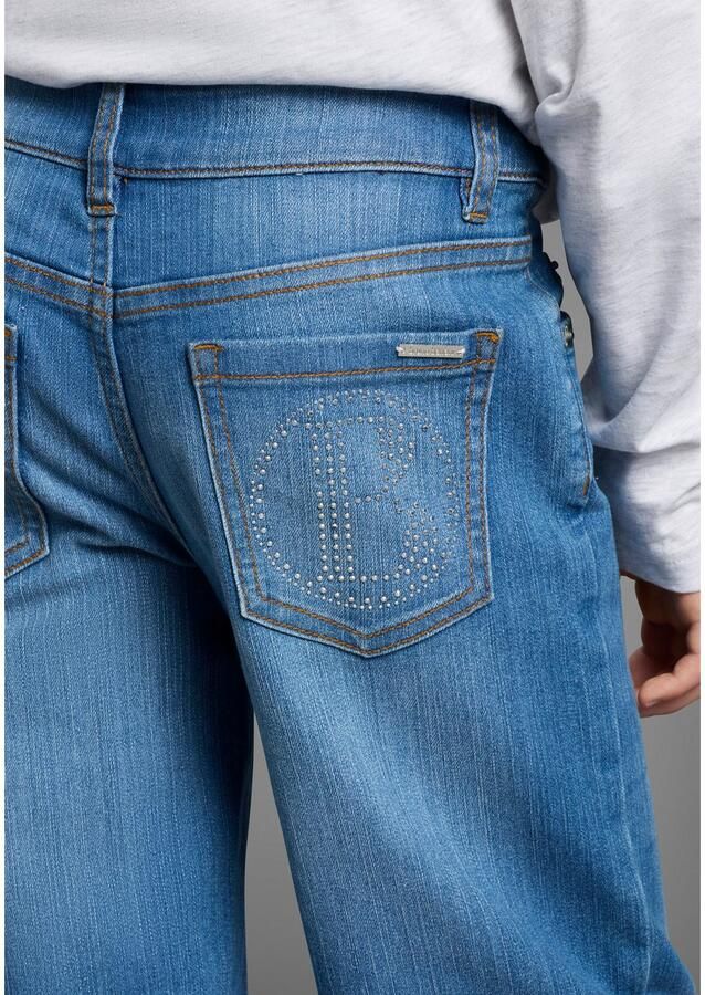 Bruno Banani Loose fit jeans Stretchjeans met Strass-stenen