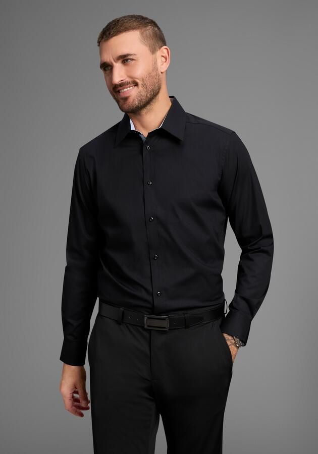 Bruno Banani Overhemd met lange mouwen Elastische katoenkwaliteit voor maximale bewegingsvrijheid door stretch - Foto 6