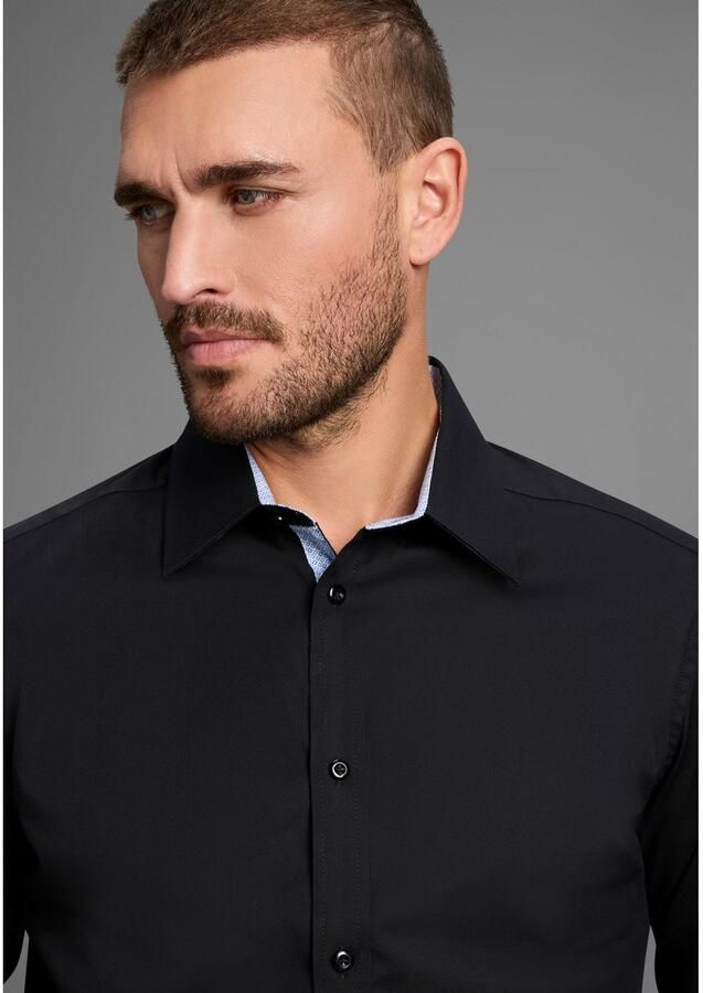 Bruno Banani Overhemd met lange mouwen Elastische katoenkwaliteit voor maximale bewegingsvrijheid door stretch - Foto 2