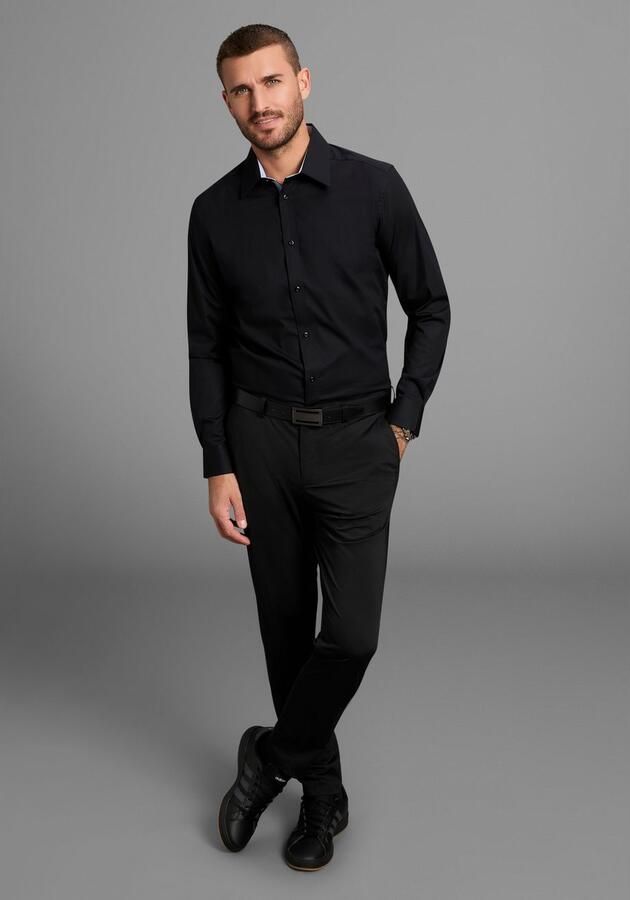 Bruno Banani Overhemd met lange mouwen Elastische katoenkwaliteit voor maximale bewegingsvrijheid door stretch - Foto 4