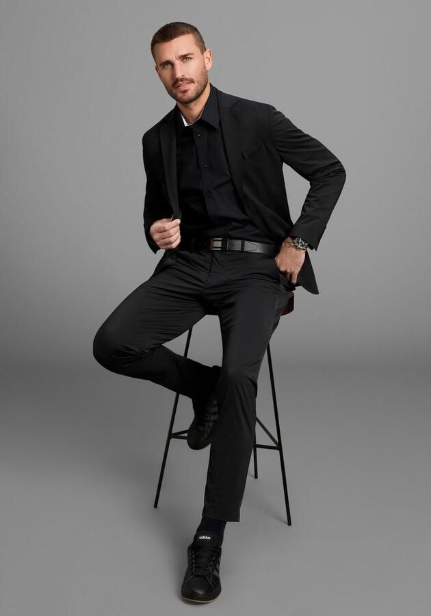 Bruno Banani Overhemd met lange mouwen Elastische katoenkwaliteit voor maximale bewegingsvrijheid door stretch - Foto 5