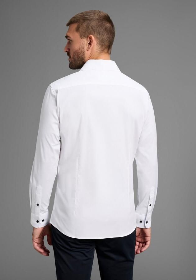 Bruno Banani Overhemd met lange mouwen Elastische katoenkwaliteit voor maximale bewegingsvrijheid door stretch - Foto 3