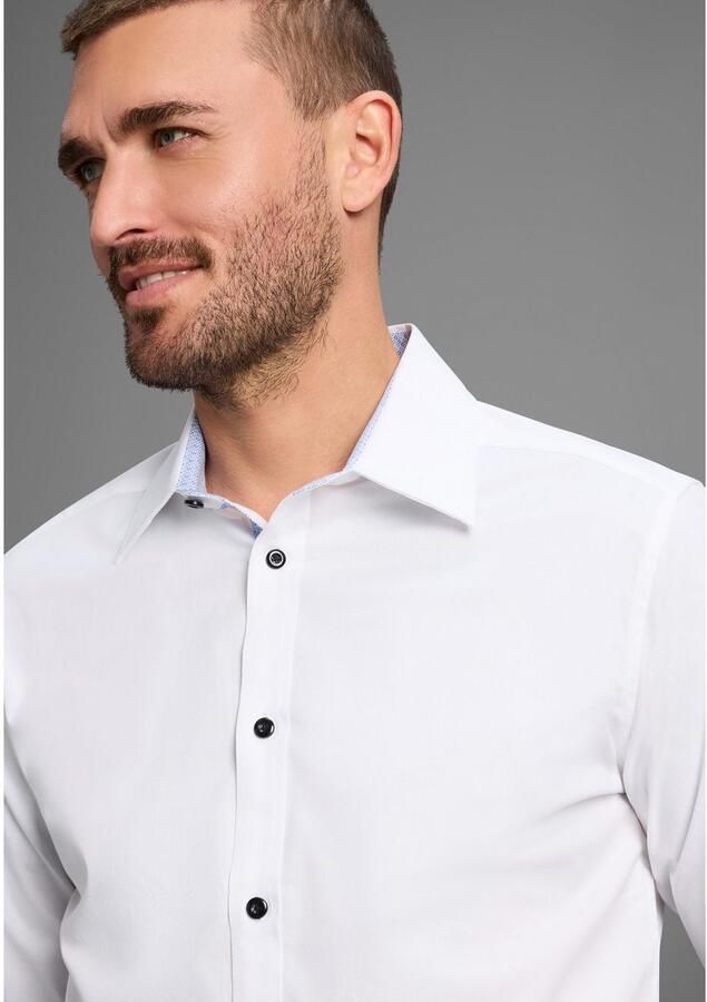 Bruno Banani Overhemd met lange mouwen Elastische katoenkwaliteit voor maximale bewegingsvrijheid door stretch - Foto 2