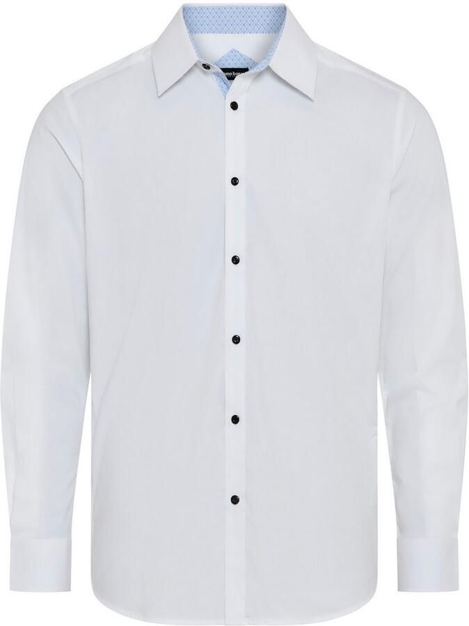 Bruno Banani Overhemd met lange mouwen Elastische katoenkwaliteit voor maximale bewegingsvrijheid door stretch