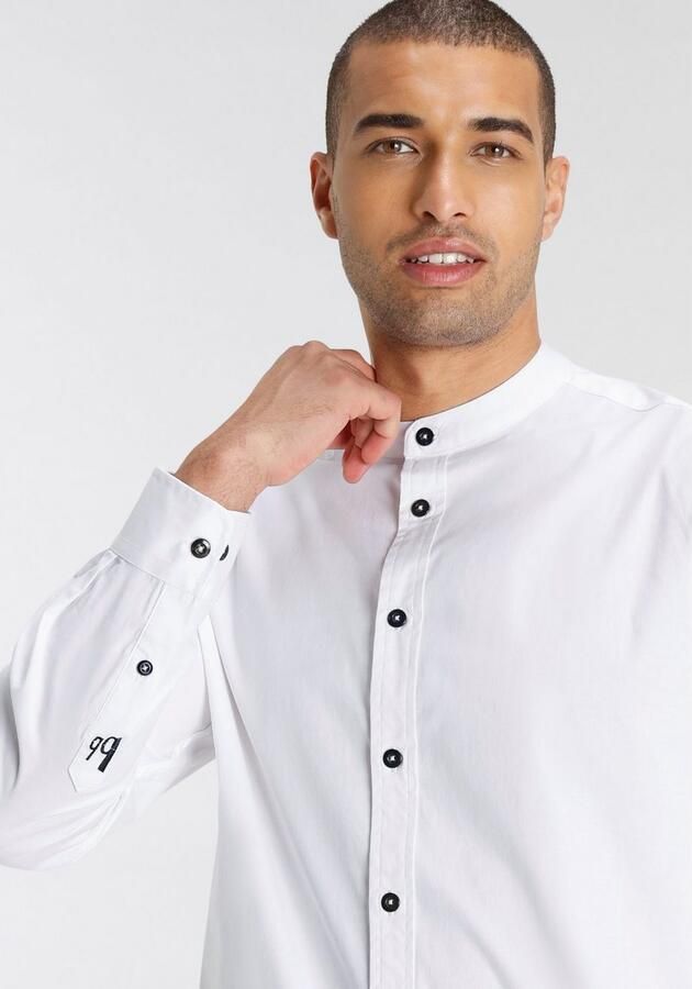 Bruno Banani Overhemd met lange mouwen Met opstaande kraag - Foto 5