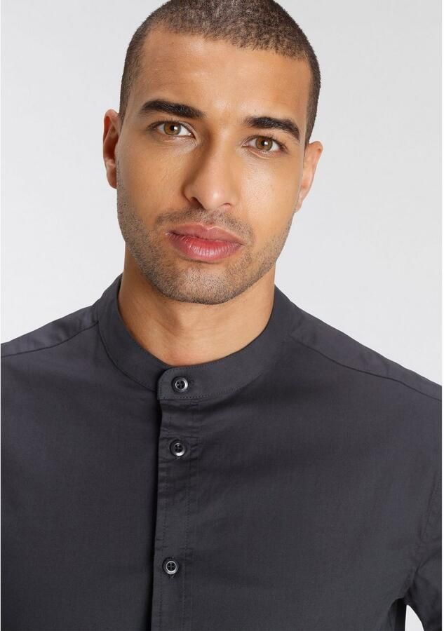 Bruno Banani Overhemd met lange mouwen Met opstaande kraag - Foto 3