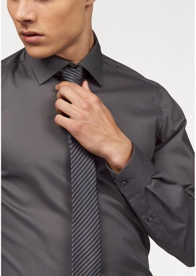 Bruno Banani Overhemd met lange mouwen Slim fit Vormvast door aandeel elastaan - Foto 2