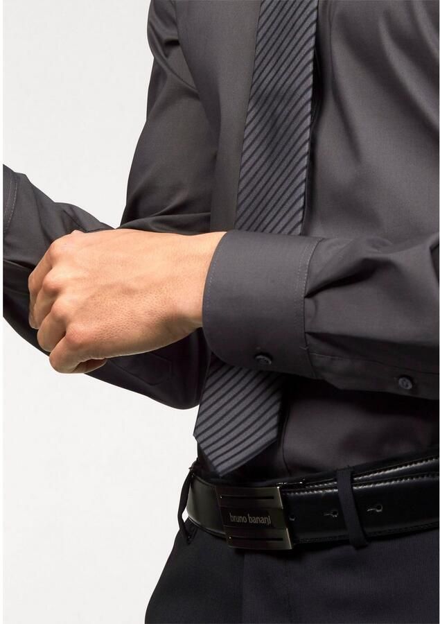 Bruno Banani Overhemd met lange mouwen Slim fit Vormvast door aandeel elastaan - Foto 4