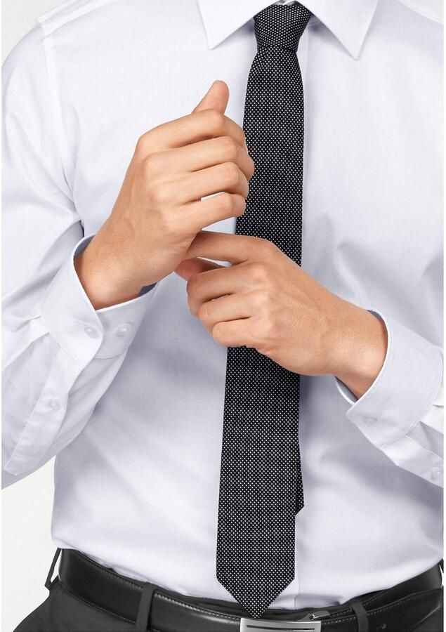 Bruno Banani Overhemd met lange mouwen Slim fit Vormvast door aandeel elastaan