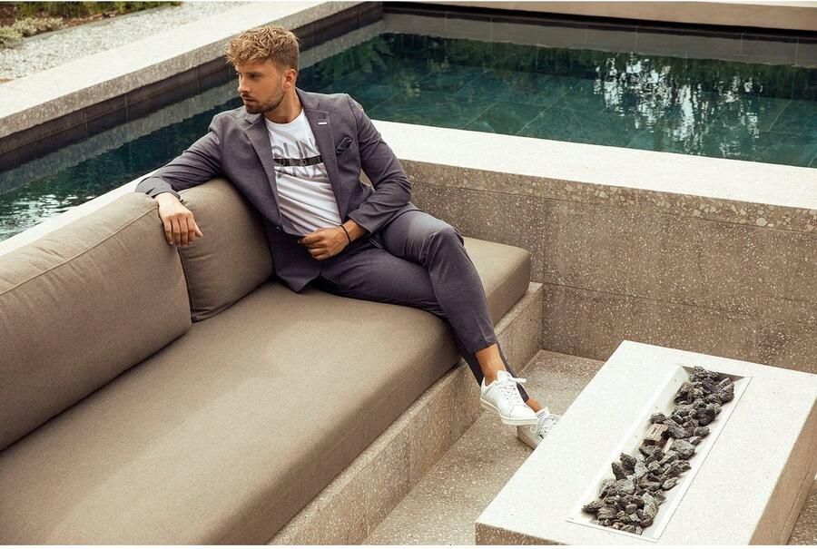 Bruno Banani Pak Jersey elastische kwaliteit (2-delig Colbert & broek) - Foto 8