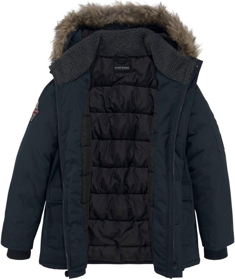 Bruno Banani Parka duurzaam materiaal afneembare capuchon met faux fur