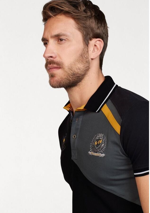 Bruno Banani Poloshirt Korte mouwen lichaamsnauwkeurige pasvorm effen met polokraag - Foto 3