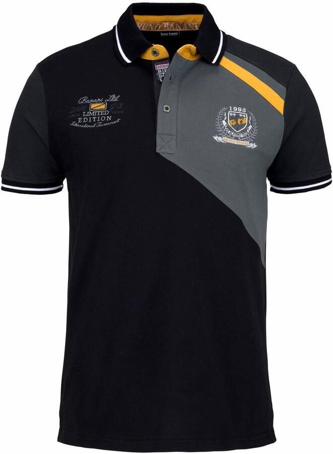 Bruno Banani Poloshirt Korte mouwen lichaamsnauwkeurige pasvorm effen met polokraag