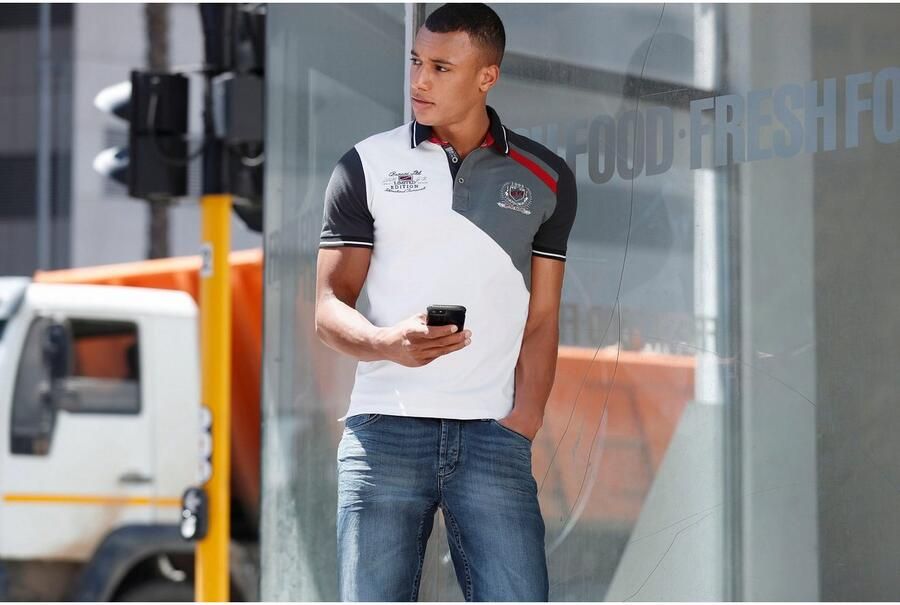 Bruno Banani Poloshirt Korte mouwen lichaamsnauwkeurige pasvorm effen met polokraag - Foto 6