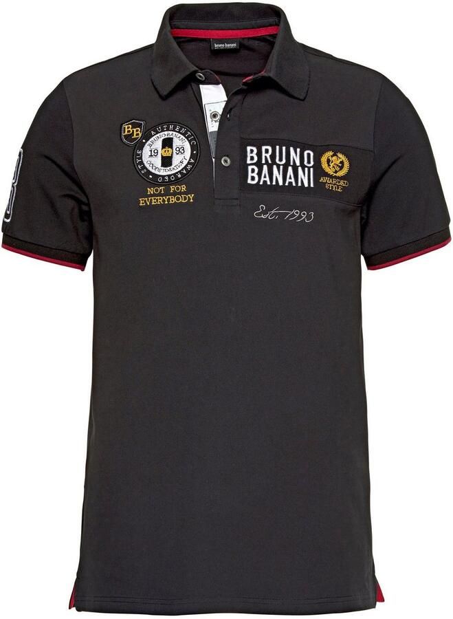 Bruno Banani Poloshirt Korte mouwen lichaamsnauwkeurige pasvorm effen polokraag