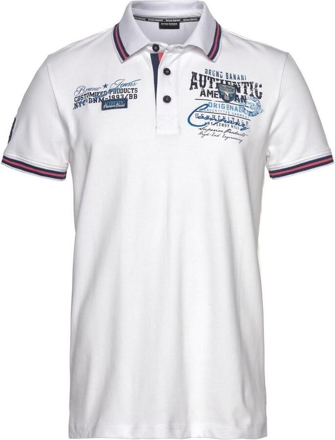 Bruno Banani Poloshirt Korte mouwen lichaamsnauwkeurige pasvorm van katoenmix
