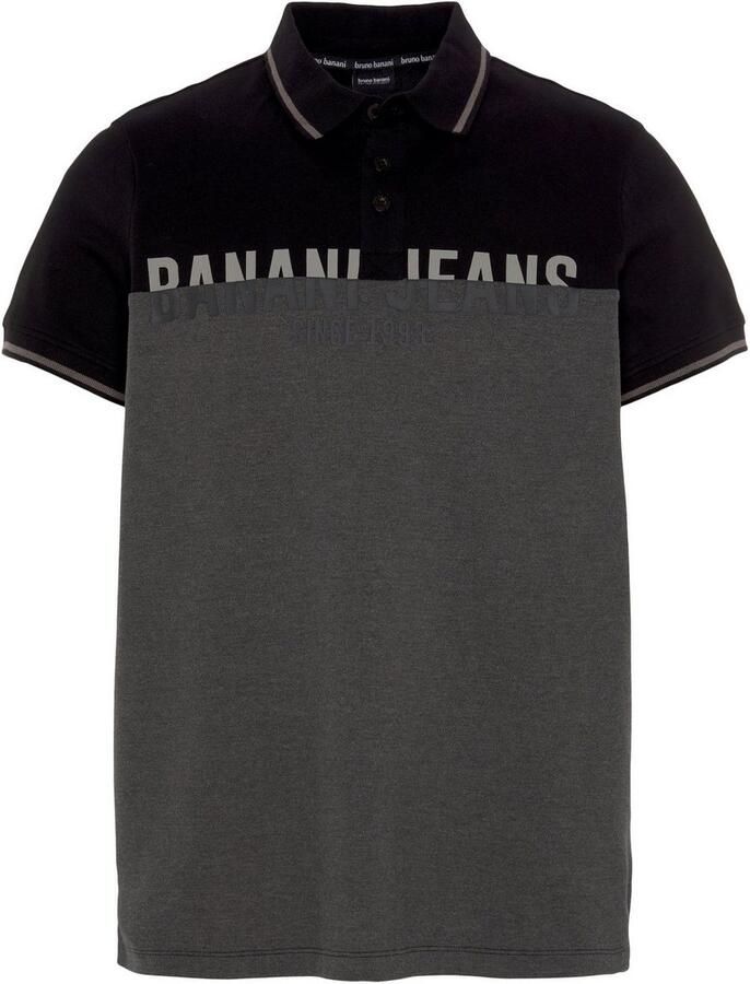 Bruno Banani Poloshirt Korte mouwen smal gesneden polokraag van katoenmix
