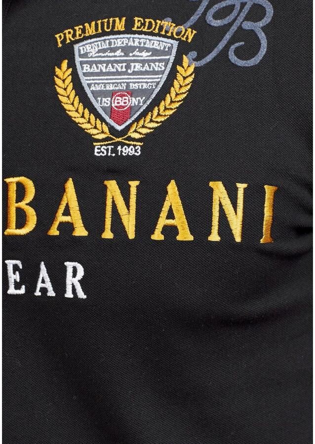 Bruno Banani Poloshirt lichaamsnauwkeurige pasvorm met borduursels en badges polokraag - Foto 2