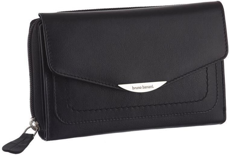 Bruno Banani Portemonnee van leer met vele bankpasvakjes