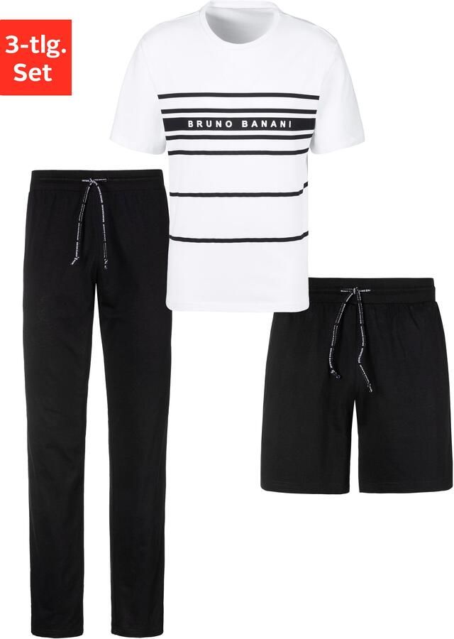Bruno Banani Pyjama Shirt met short en lange broek (3-delig Set van 3) - Foto 7