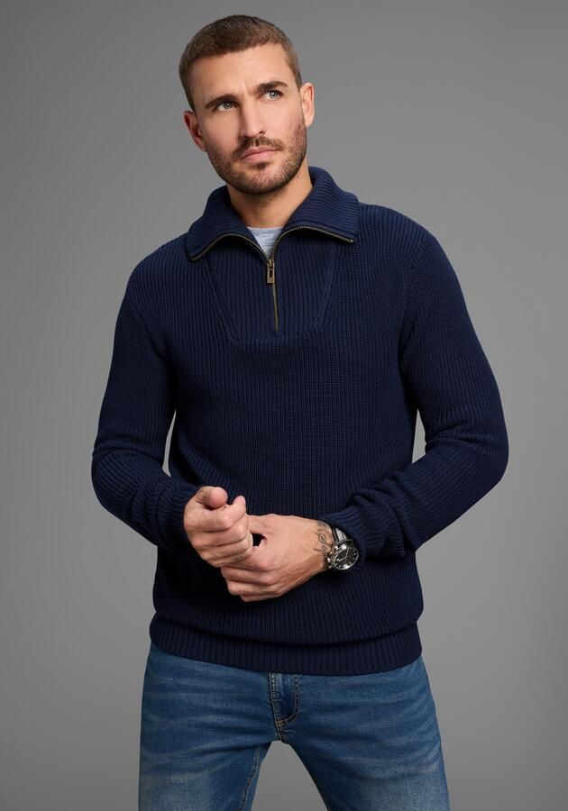 Bruno Banani Schipperstrui modieuze wijde kraag - Foto 6