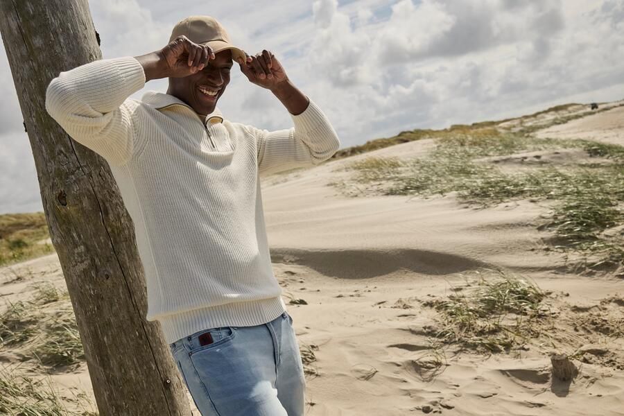 Bruno Banani Schipperstrui modieuze wijde kraag - Foto 10