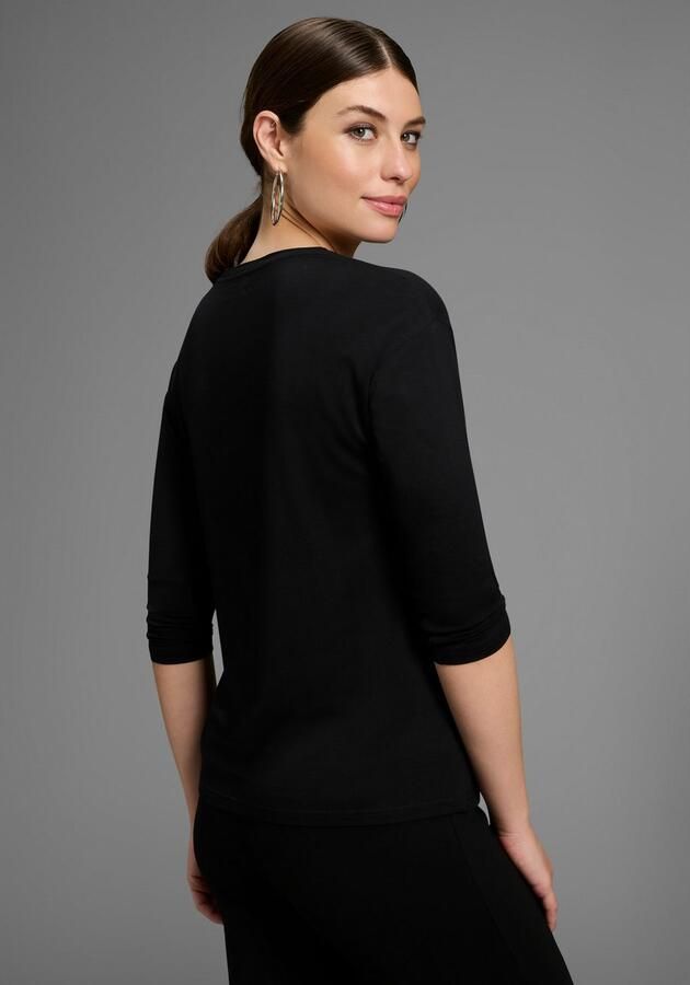 Bruno Banani Shirt met 3 4 mouwen met foil-print en glinstersteentjes nieuwe collectie - Foto 3