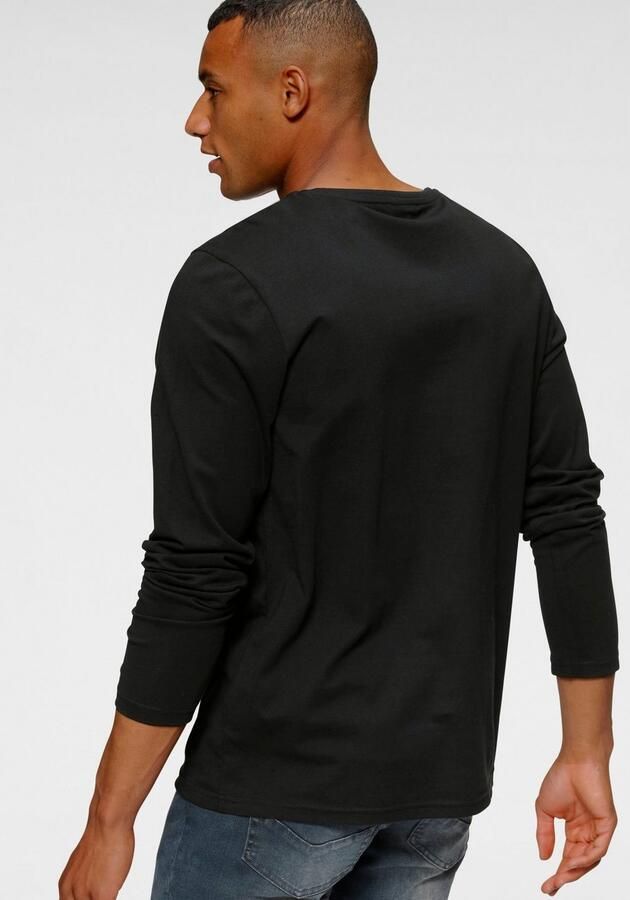 Bruno Banani Shirt met lange mouwen smal gesneden met casual en frisse opdruk - Foto 5