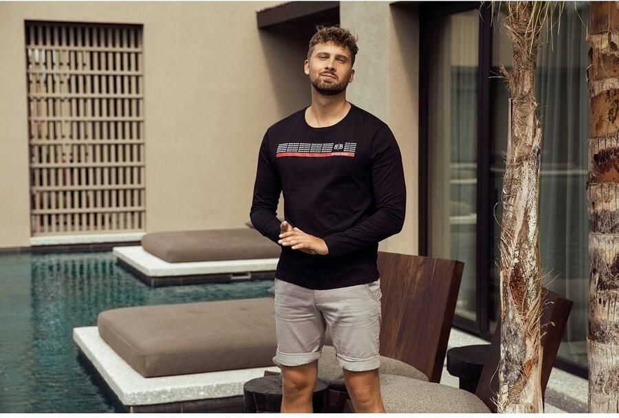 Bruno Banani Shirt met lange mouwen smal gesneden met casual en frisse opdruk - Foto 6