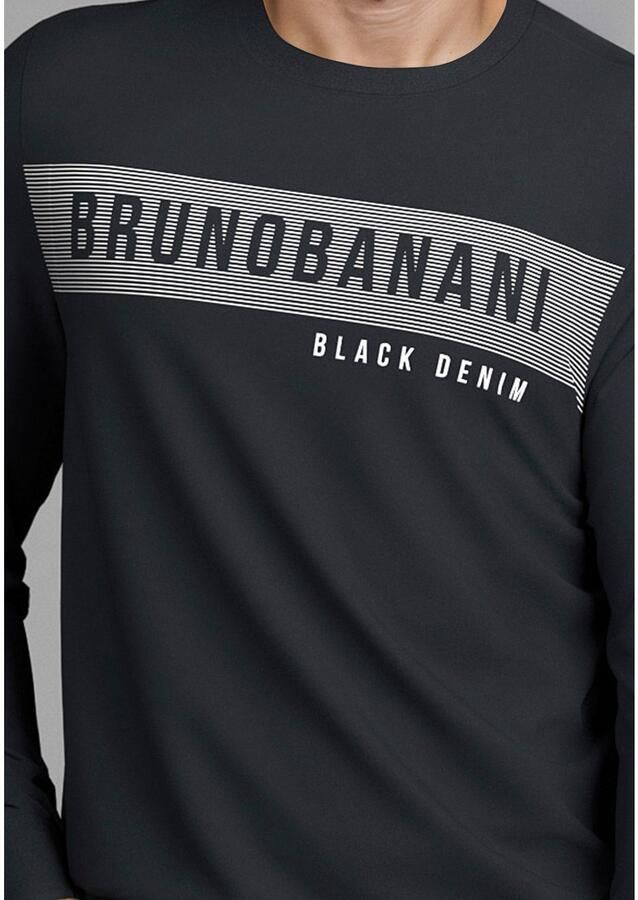 Bruno Banani Shirt met lange mouwen smal gesneden met merkopdruk - Foto 2