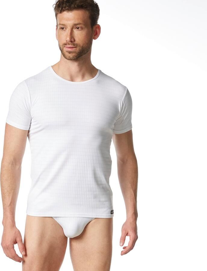 Bruno Banani Shirt met ronde hals CHECK LINE 2.0 heupbedekkend elastisch - Foto 5