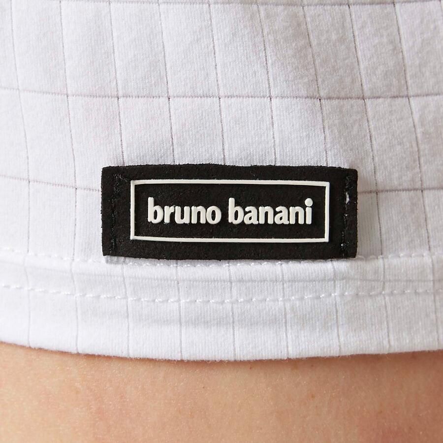 Bruno Banani Shirt met ronde hals CHECK LINE 2.0 heupbedekkend elastisch
